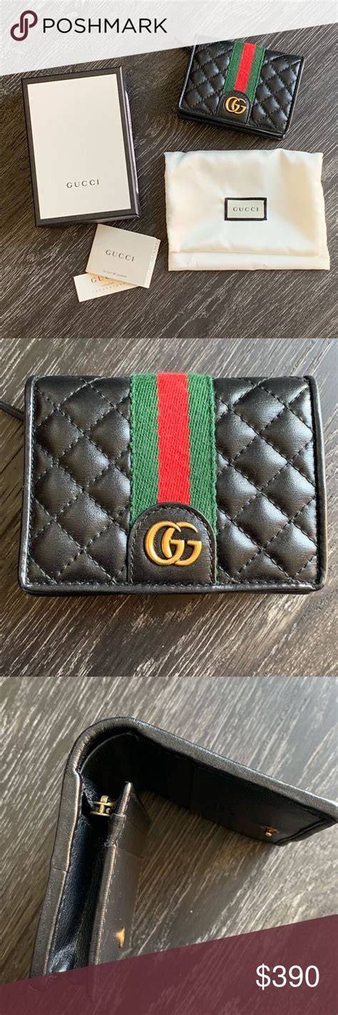 Gucci leather card case wallet